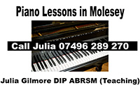 Piano Lessons in Molesey, Hersham, Walton, Esher, Surbiton, Thames Ditton, Hampton, Kingston and on-line